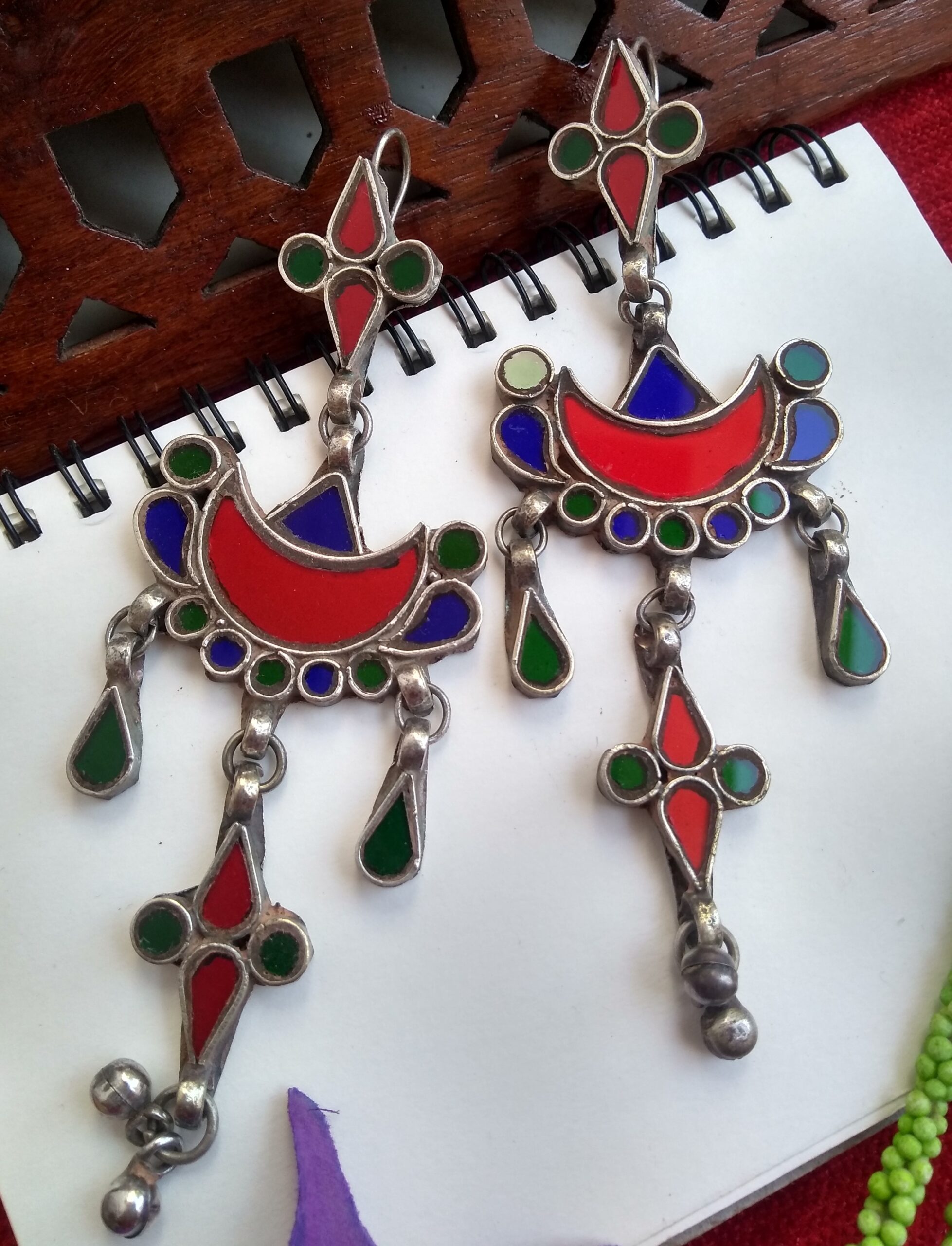 Buy Mirror Earrings, Afghani Earrings, Oxidised Jewellery, Glass Stones  Studded Earrings,tribal Jewellery, Handmade Online in India - Etsy